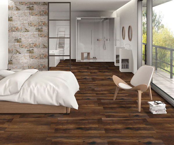 Casabella FirmFit Room Scene With Mountain Lake Floor Sample On It