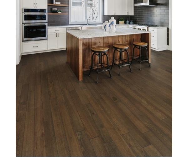 Casabella Heritage Hickory Room Scene With Greystone Floor Sample On It