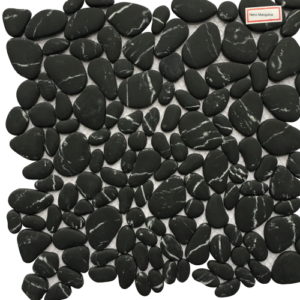 Casabella Mosaics Black Micro Crystal Pebbles Mosaic Sample