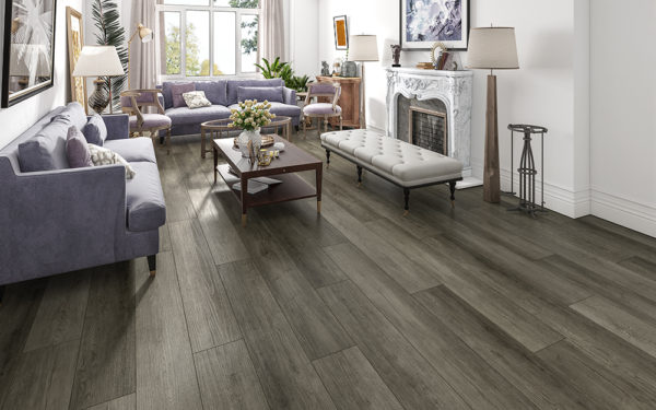 Casabella FirmFit Uptown Room Scene With Bistro Floor Sample On It