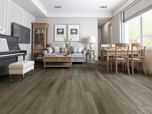 Casabella FirmFit Downtown Uptown Room Scene With Asheville Oak Floor Sample On It