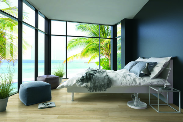 Casabella Coastal Room Scene With Coquina Floor Sample On It