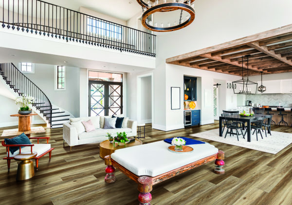 Casabella Coastal Room Scene With Creole Floor Sample On It