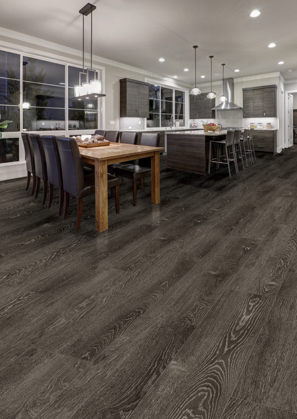 Casabella TriSpec Room Scene With Washy Oak/Wam Grey Floor Sample On It