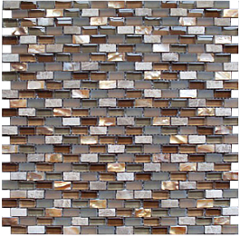 CBTIMGSHBG Micro Shell (Mother of Pearl) Mosaics Shell Beige 3-8in mini brick