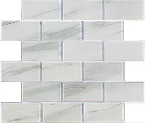 CBTPM9806 Ink Jet Glass Mosaics Neoteric 2inx4in brick pattern