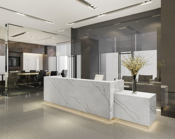 3d rendering modern luxury hotel and office reception and lounge