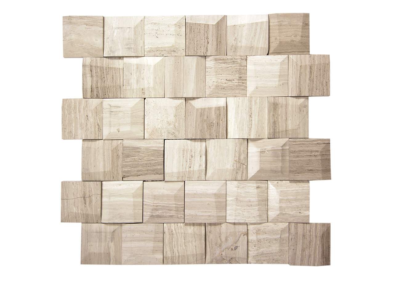 Adamant White Wood Mosaic Swatch