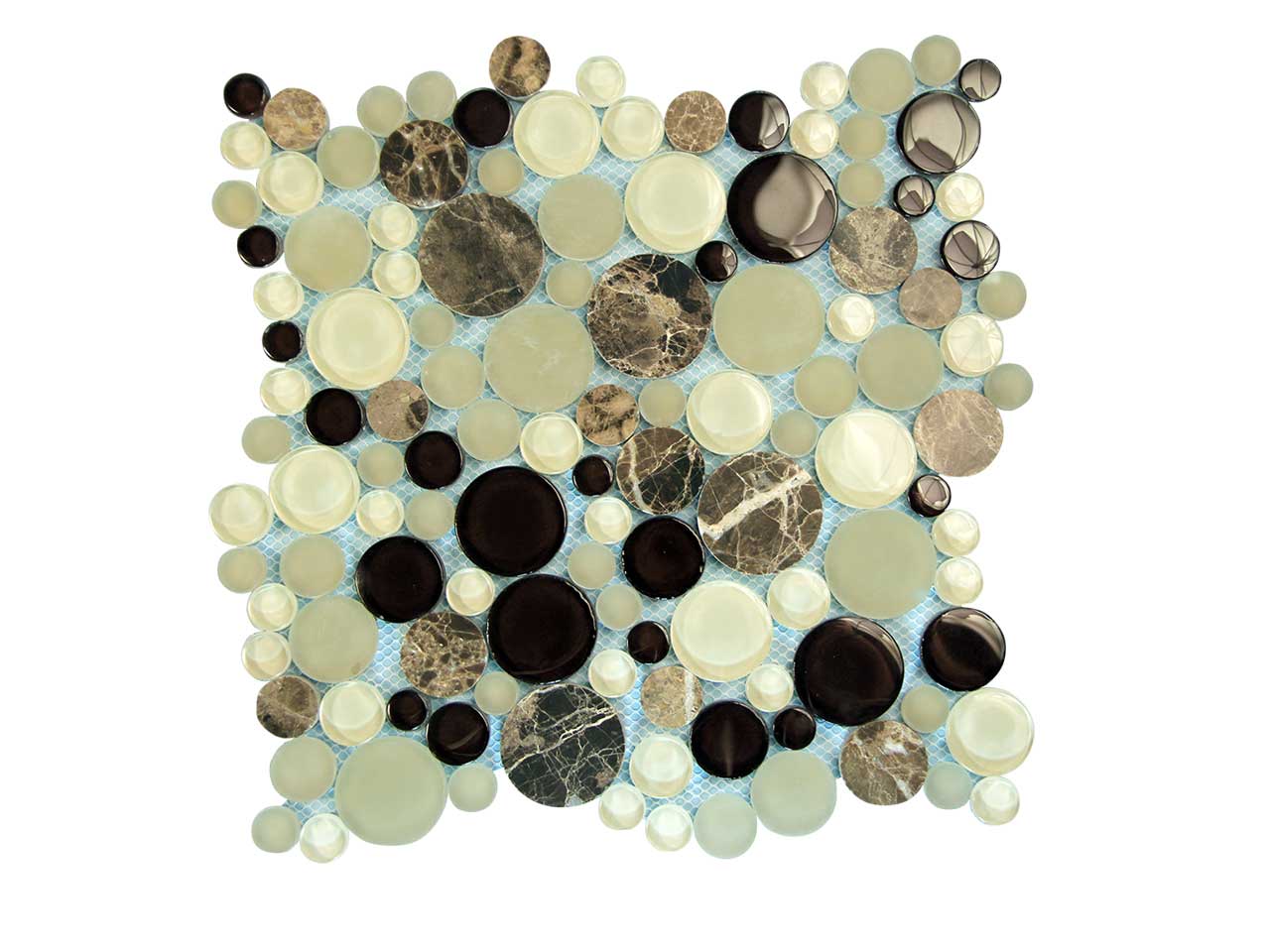 Agata Circle Emperador Mosaic Swatch