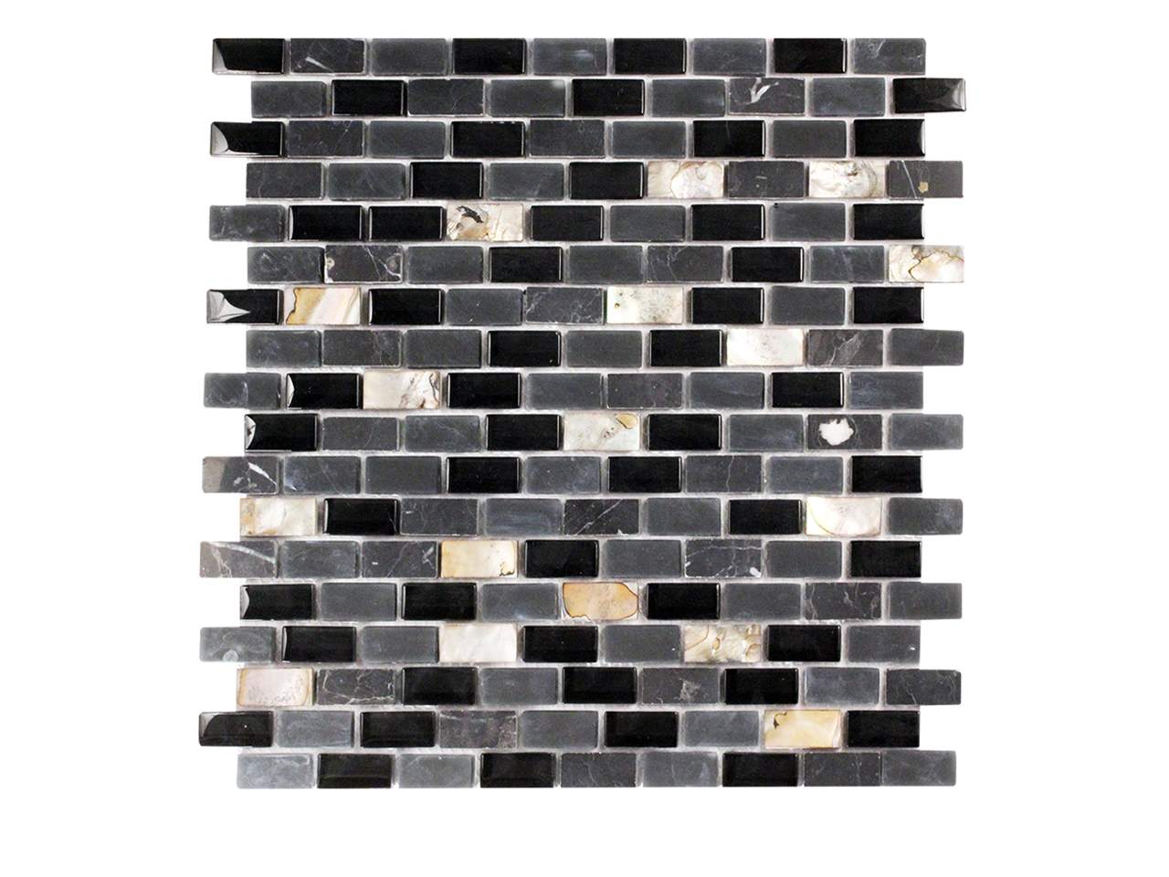 Agata Shell Mix Shell Black Mosaic Swatch