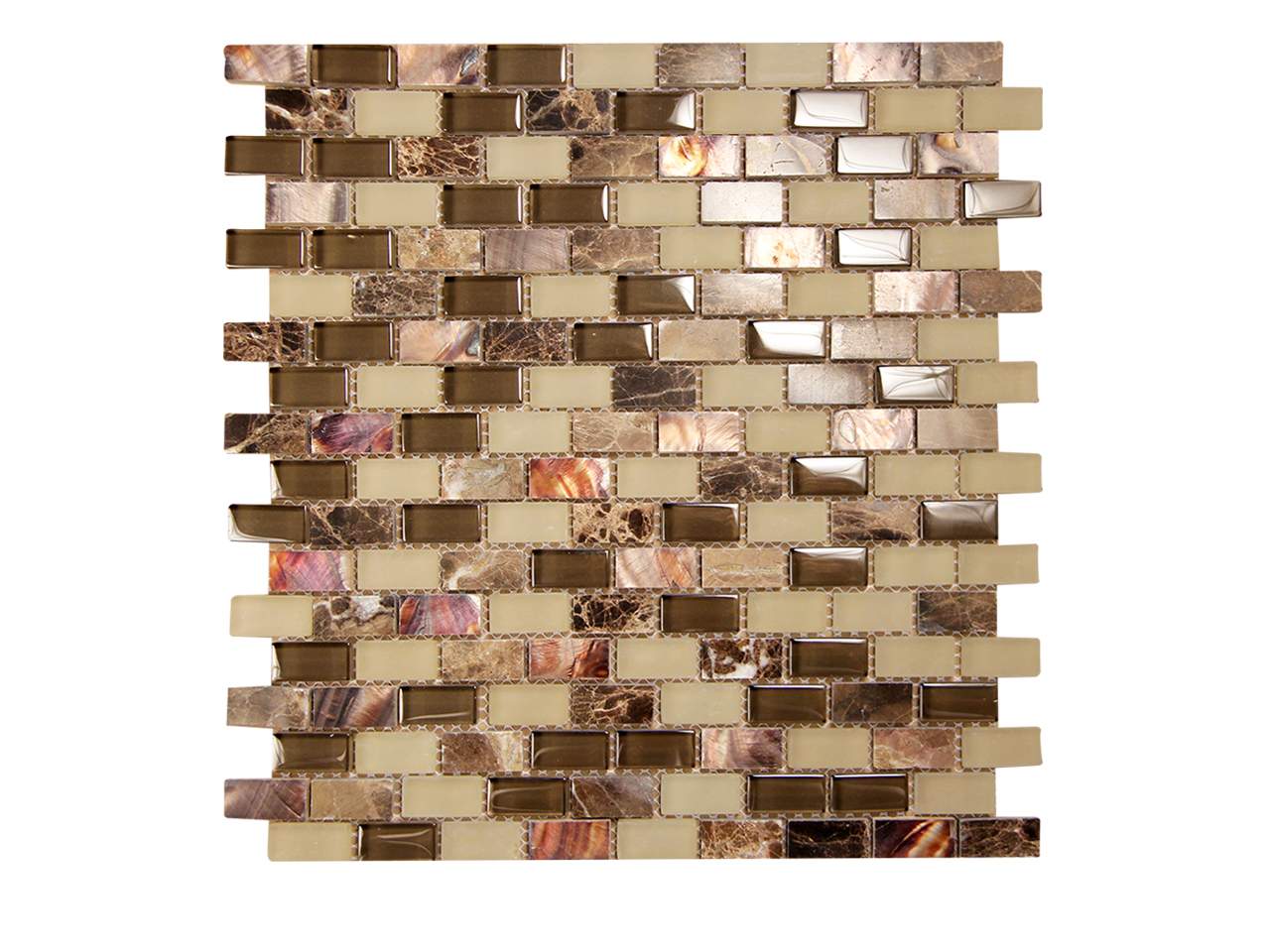 Agata Shell Mix Emperador Mosaic Swatch