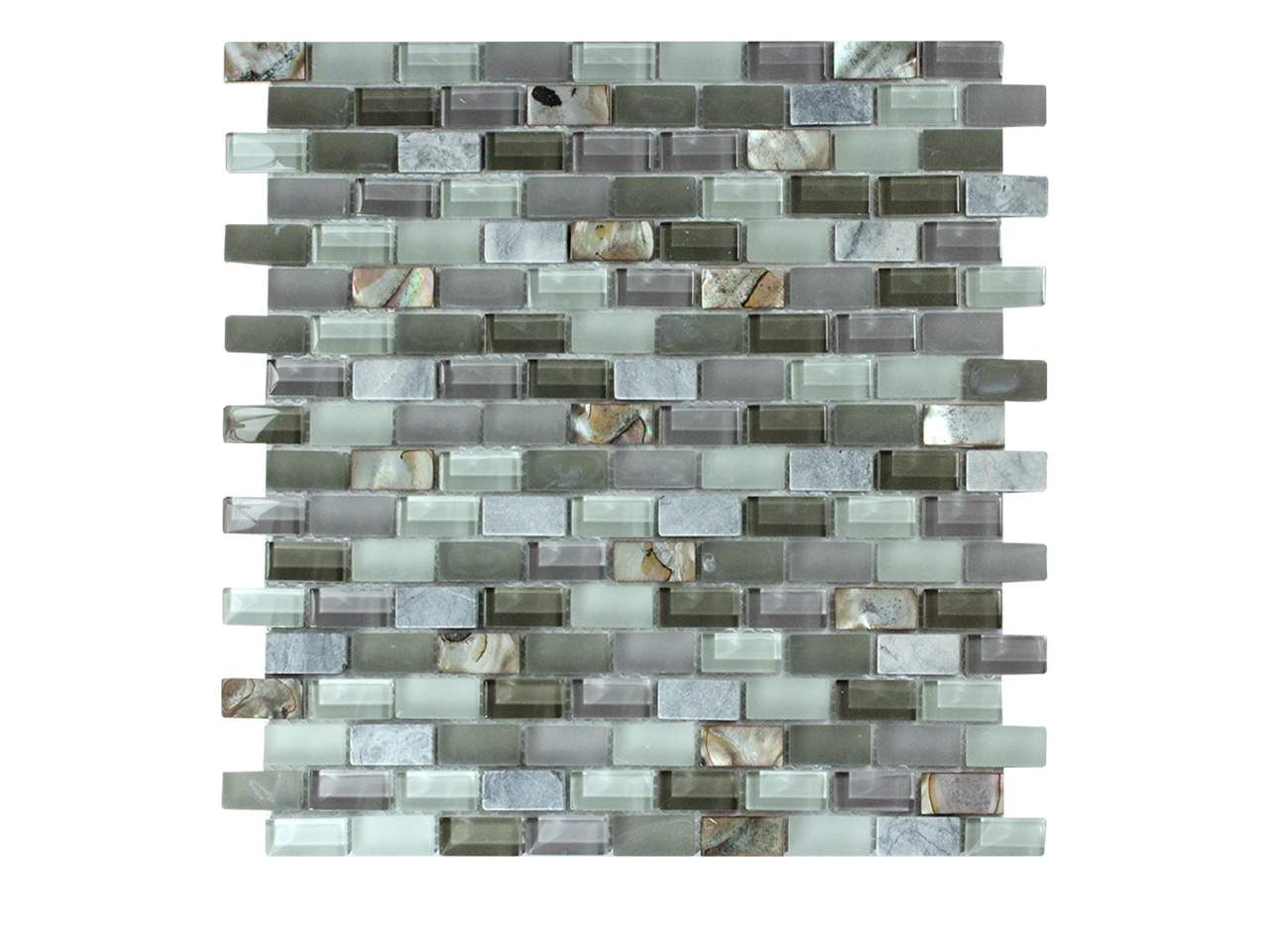 Agata Shell Mix Shell Grey Mosaic Swatch