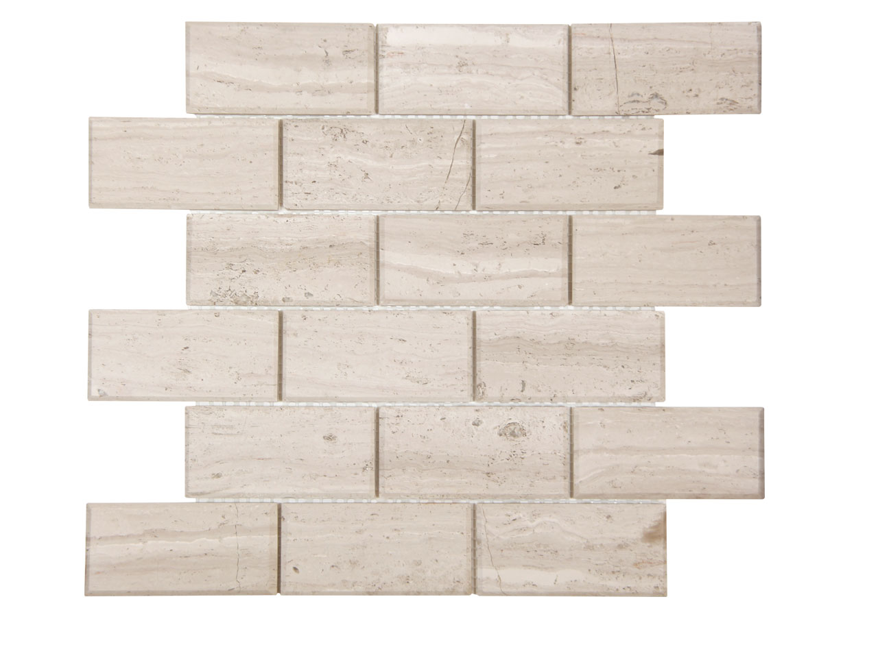 Bisel White Wood Mosaic Swatch