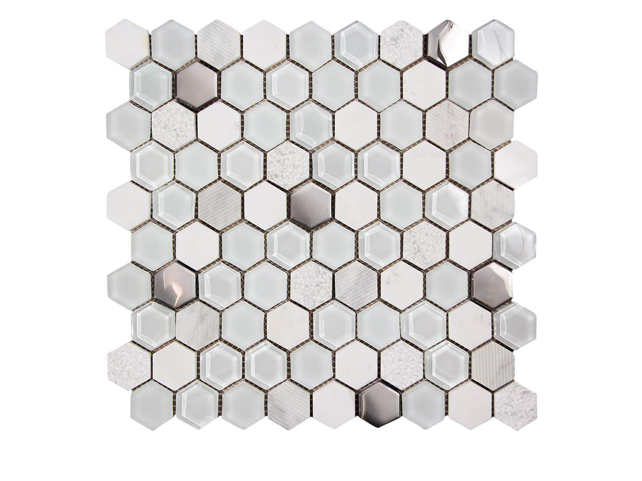 Hexagone White Mosaic Swatch