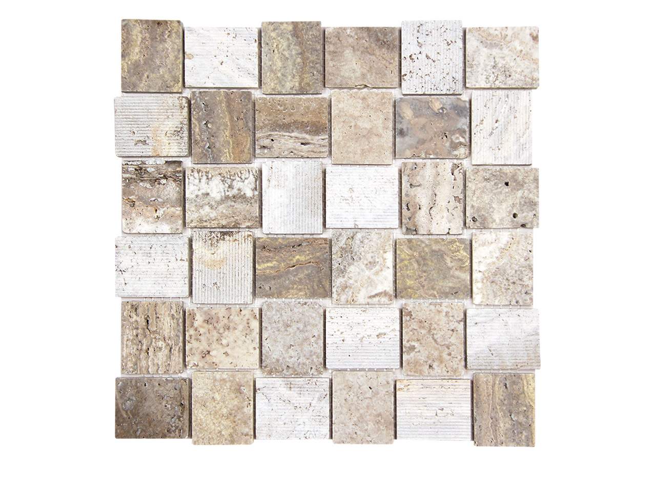 Linker Travertine Taupe Mosaic Swatch