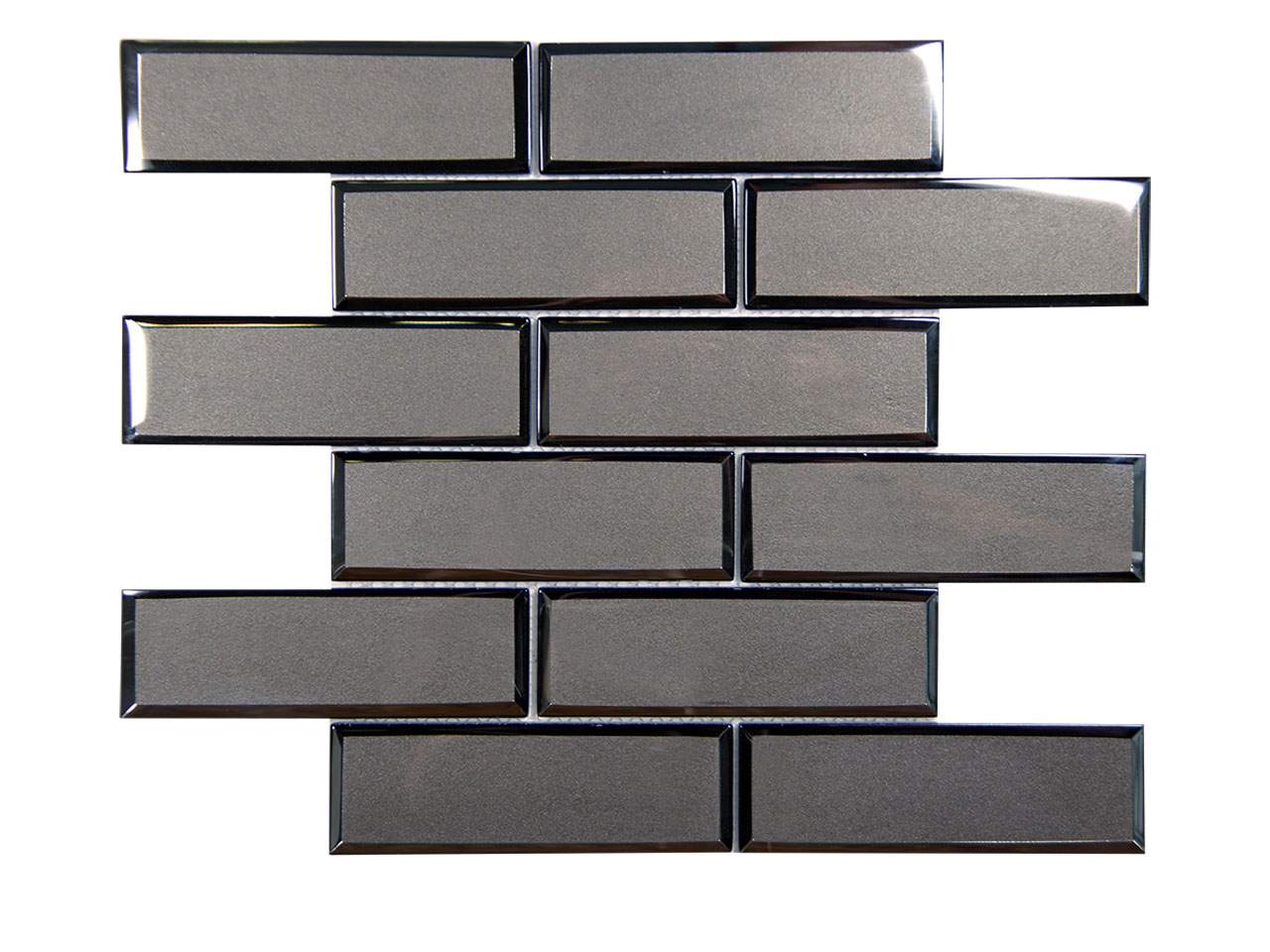 Mirror Linear Charcoal Mosaic Swatch