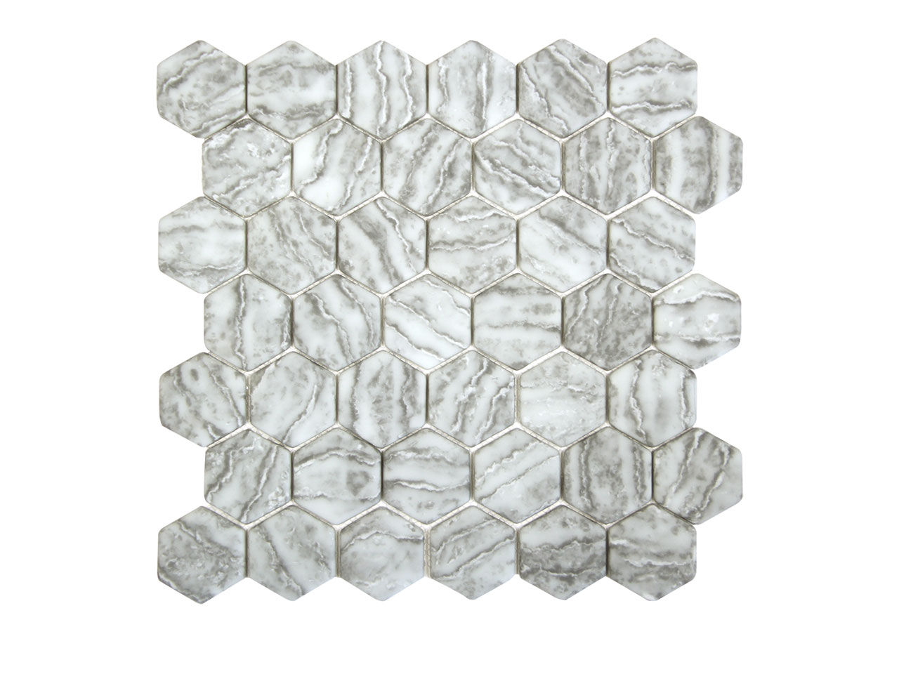 Natural Hexagone Grigio Mosaic Swatch