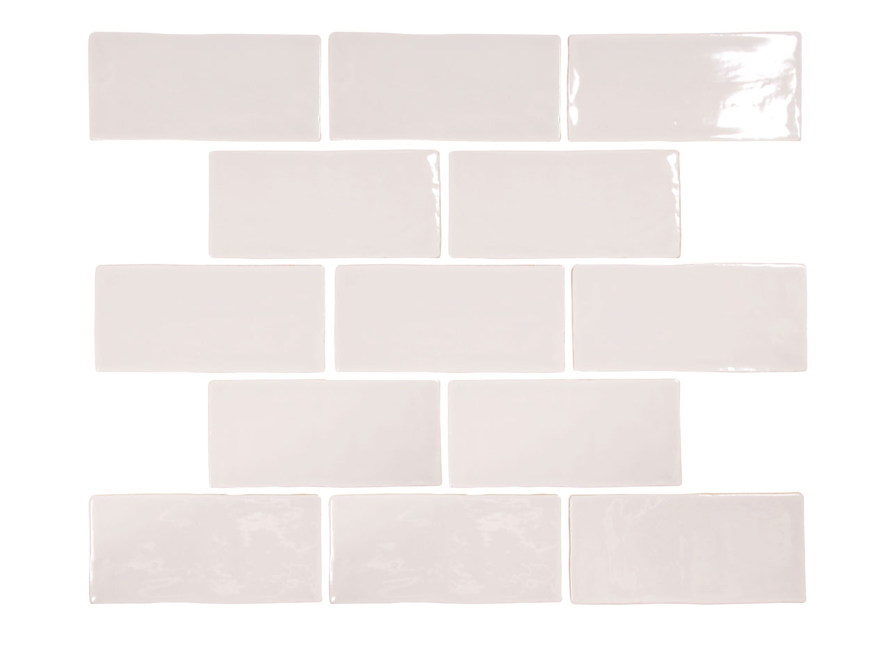 Pastel Light Grey Glossy Mosaic Swatch