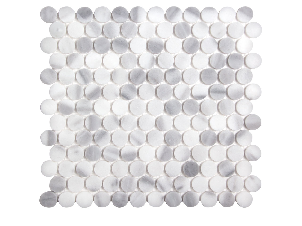 Penny Round Marmara Honed Mosaic Swatch