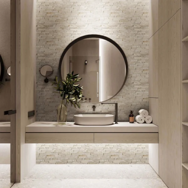 Curated Collection Travertine Room Scene