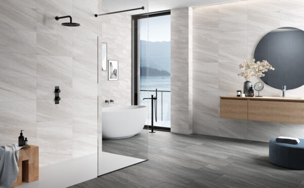 Quartzite_Bianco_Dark_Grey_Bathroom